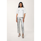 Vinyl Trousers - Silver - Women