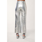 Vinyl Trousers - Silver - Women