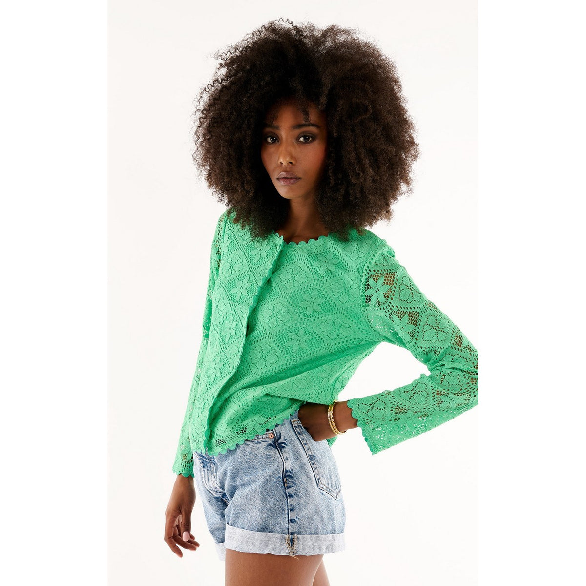 Vesten Kanten Cardigan Blandine - Groen