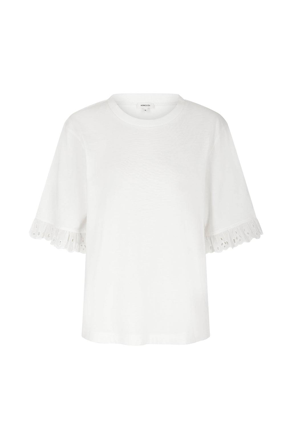 Camiseta Bordado Inglés - Blanco