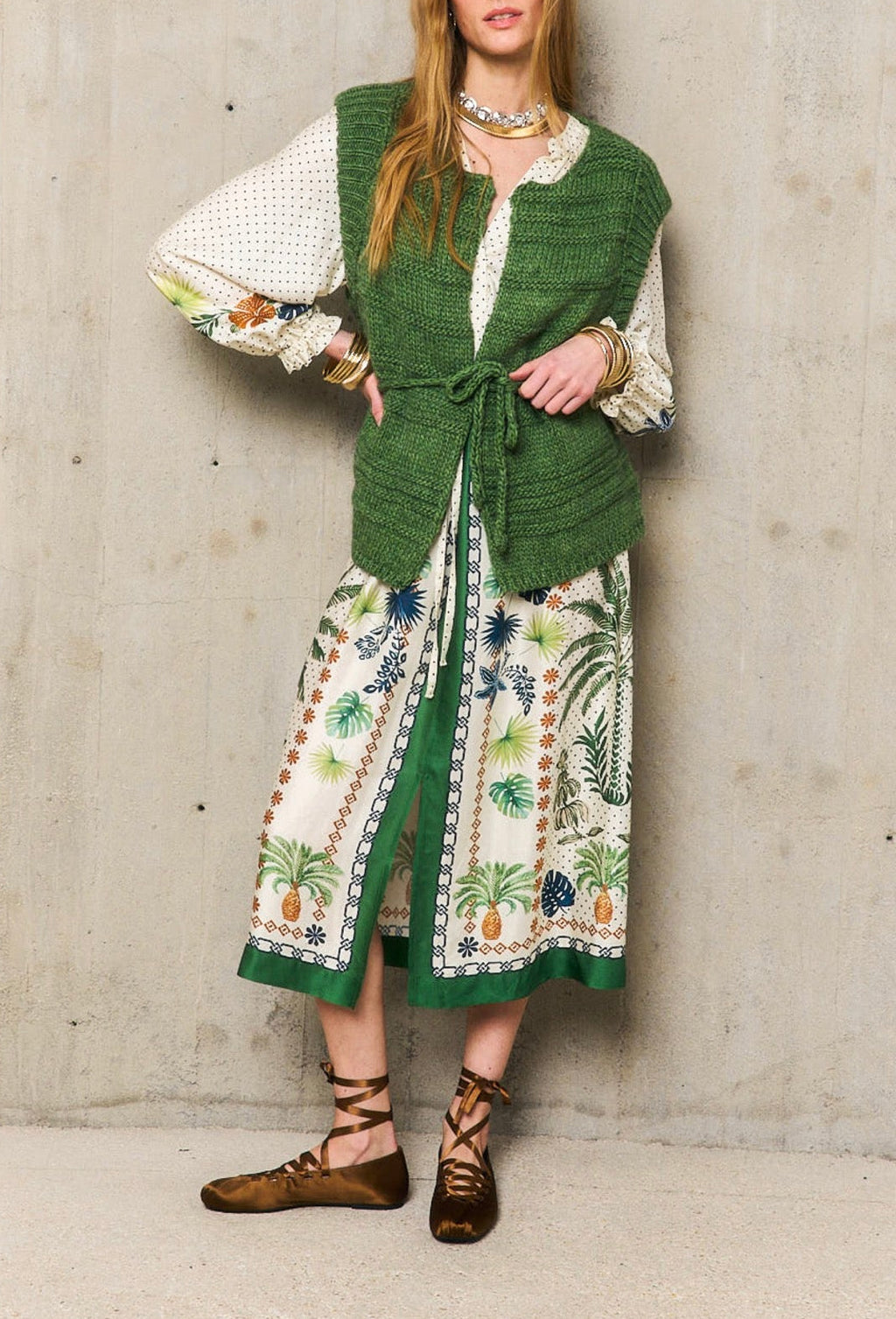 Kristy Sleeveless Cardigan - Mekong