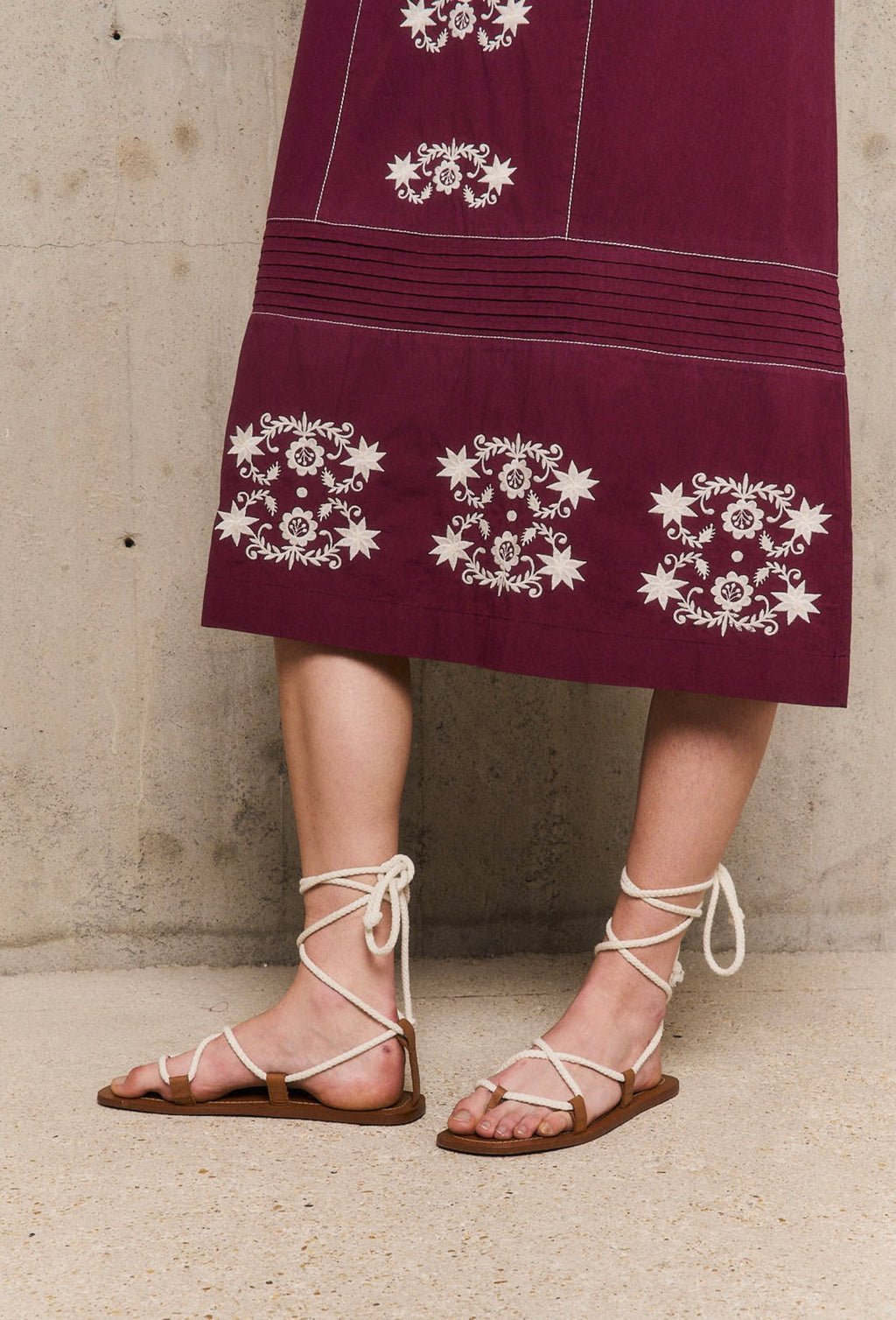 Sukienka Maxi Marguerite - Bordeaux