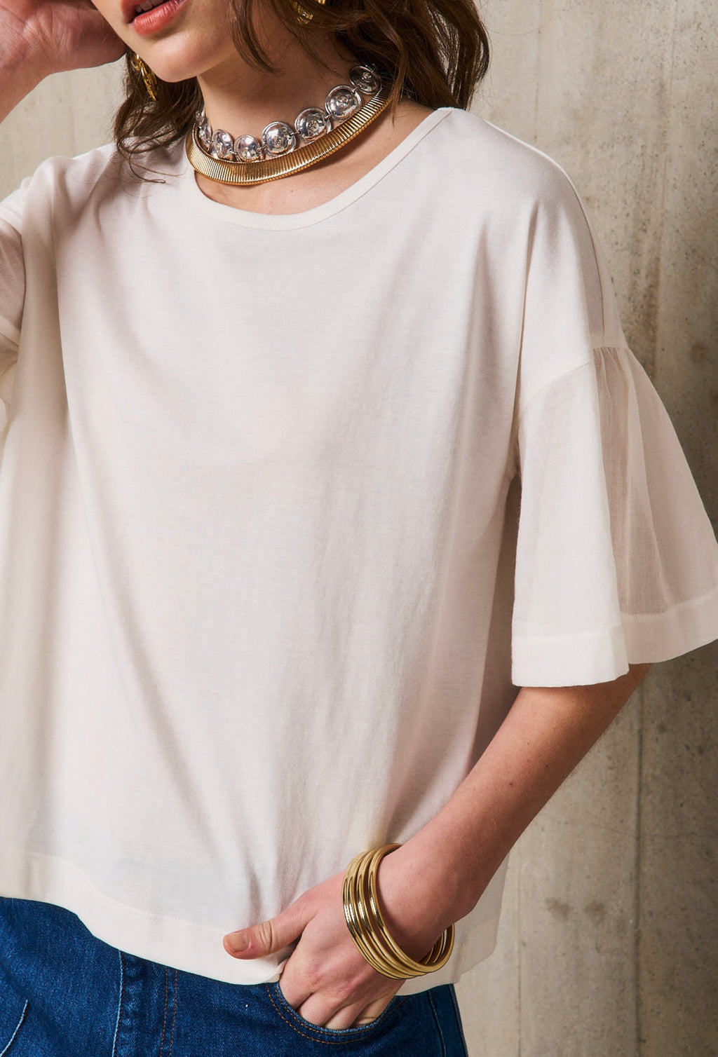 Sabrina Kortærmet T-Shirt - Hvid