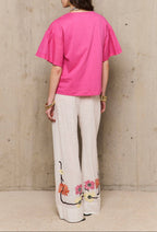 T-Shirt Km Sabrina - Roze