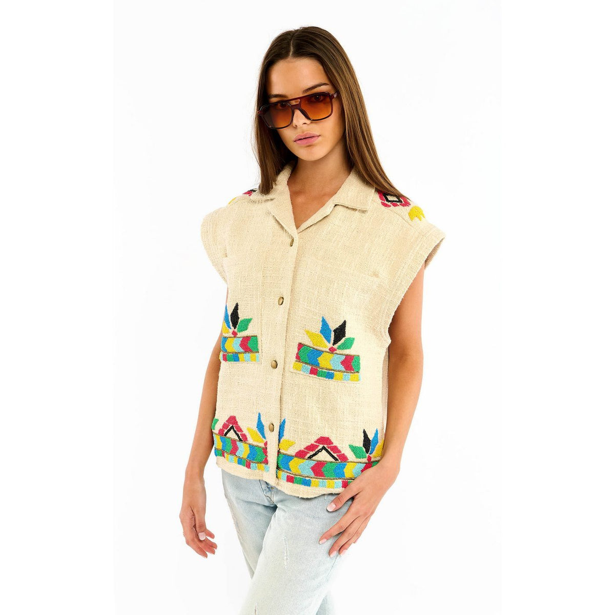 Vestes Sans Manches Ezekiel - Ecru - Beige
