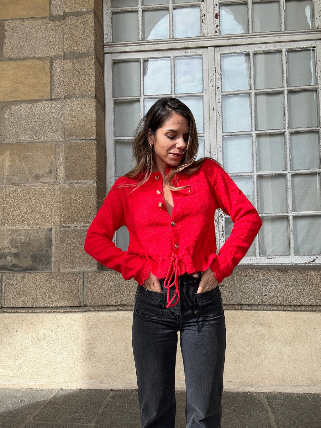 Cardigan Emma Rouge