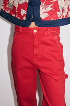 Juliette Worker Trousers - Red