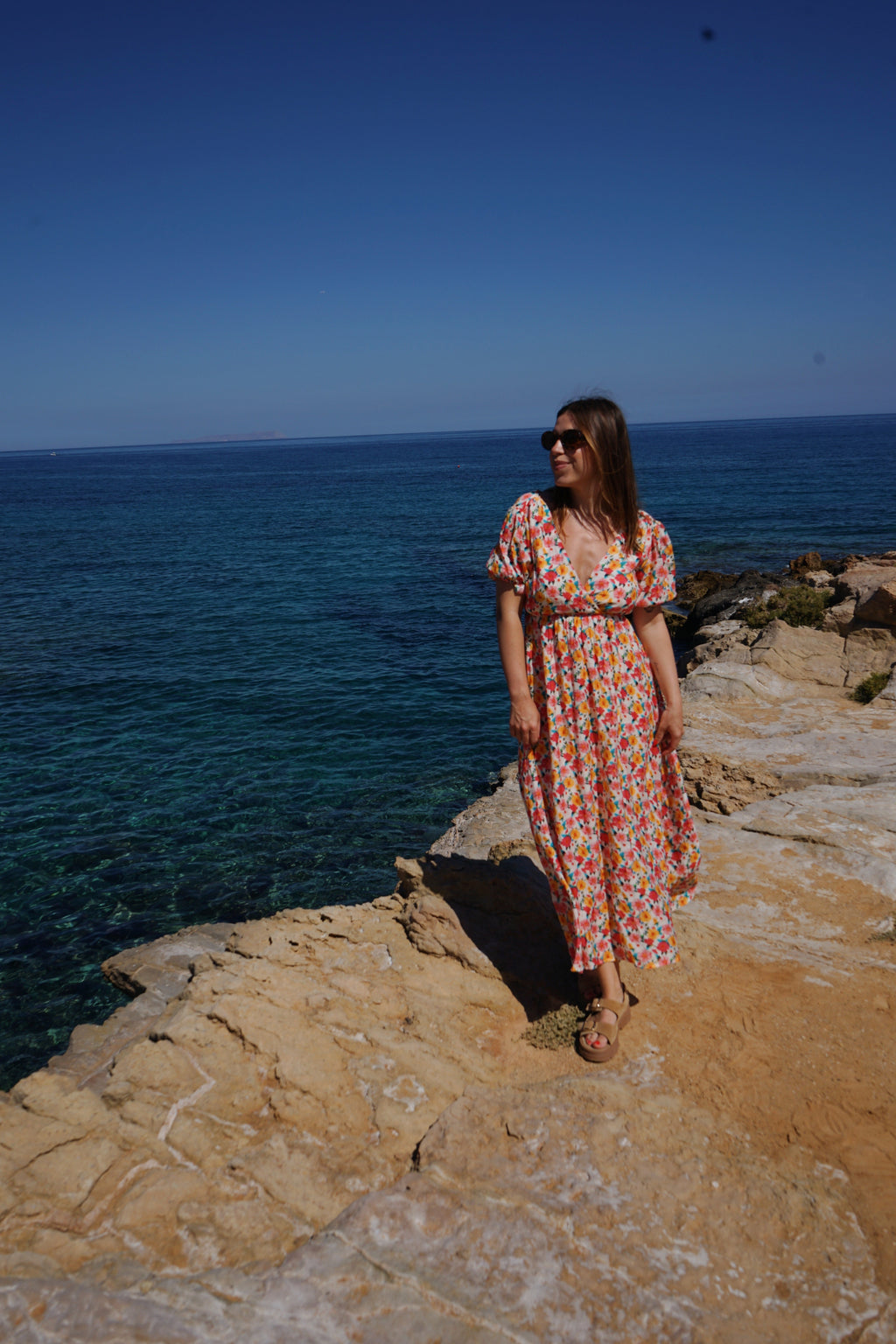 Vestido largo floral Dorothée