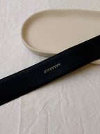 Vintage Givenchy Belt - Black Leather And Gold-Tone Logo Buckle