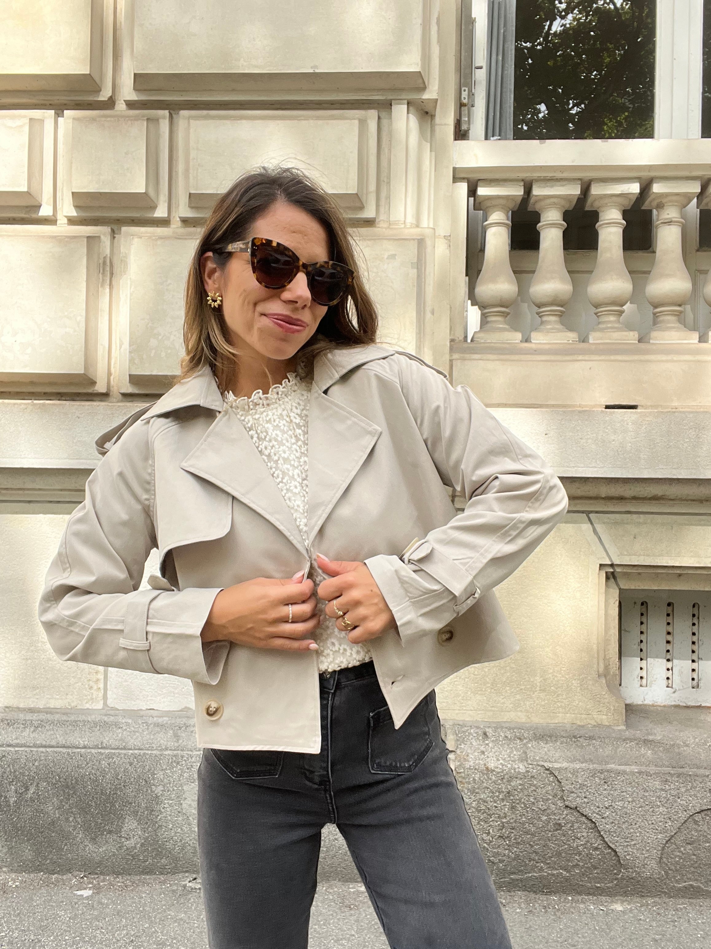 Gabardina corta Camille