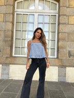 Top Callie Vichy Bleu Marine