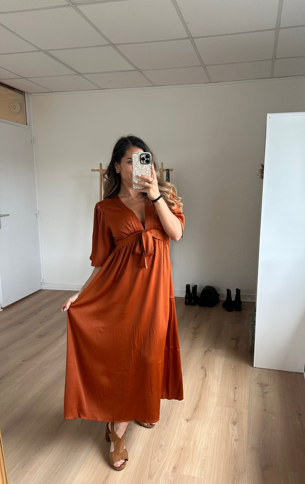 Suzy Long Dress Terracotta