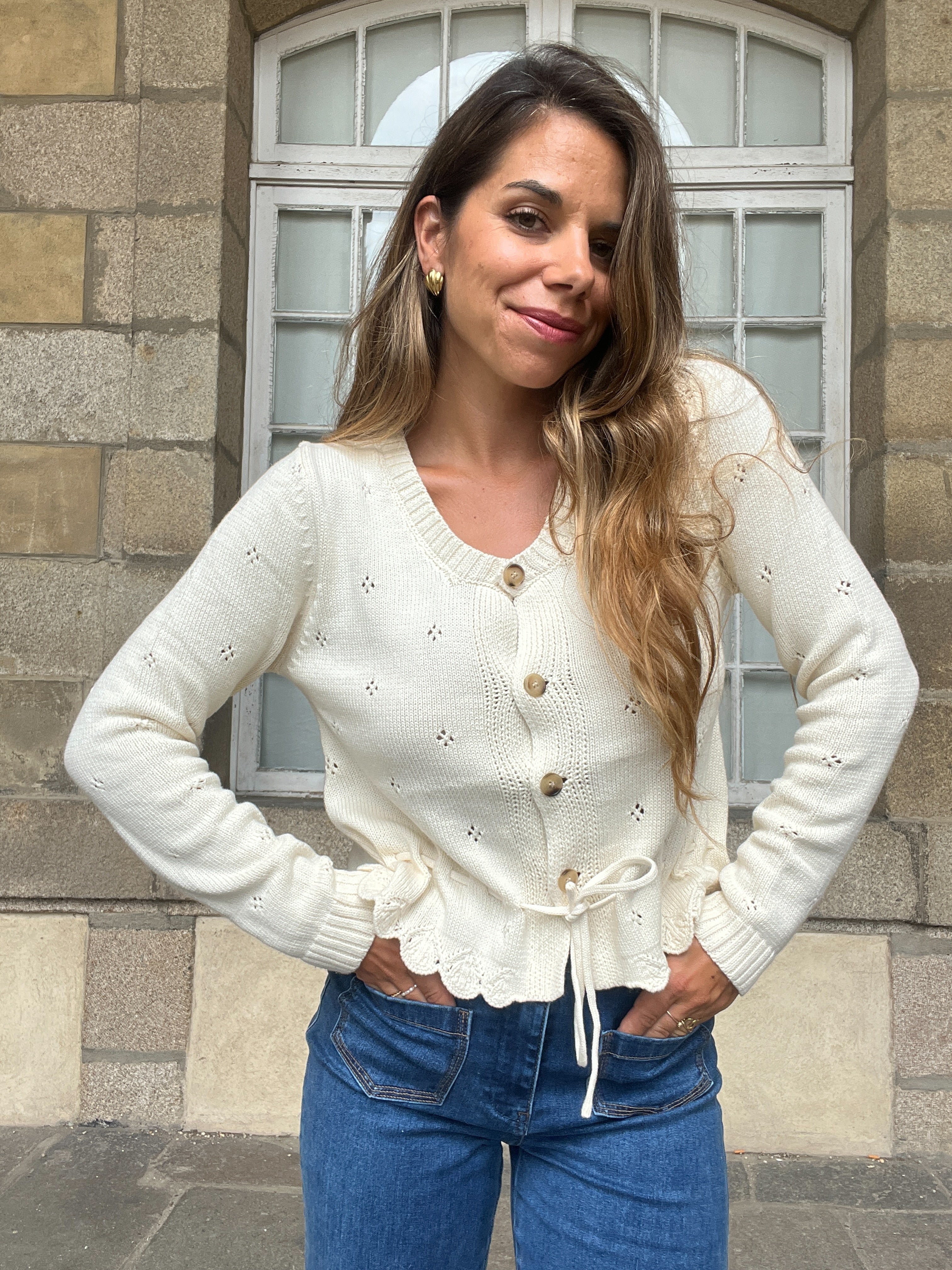 Emma Cardigan Ecru