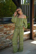 Blouse Imprimée Nita - Verte