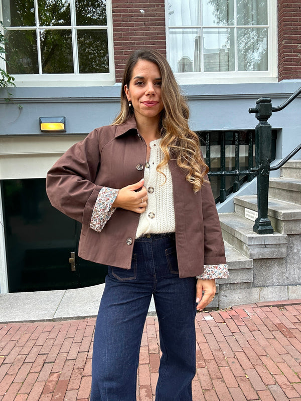Gabardina Edith De Algodón Liberty Marrón