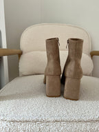 Mia Beige Suede Ankle Boots