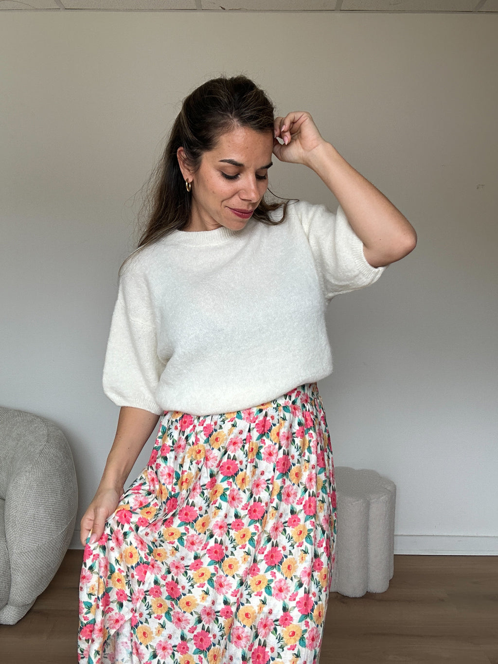 Naomi Long Floral Skirt