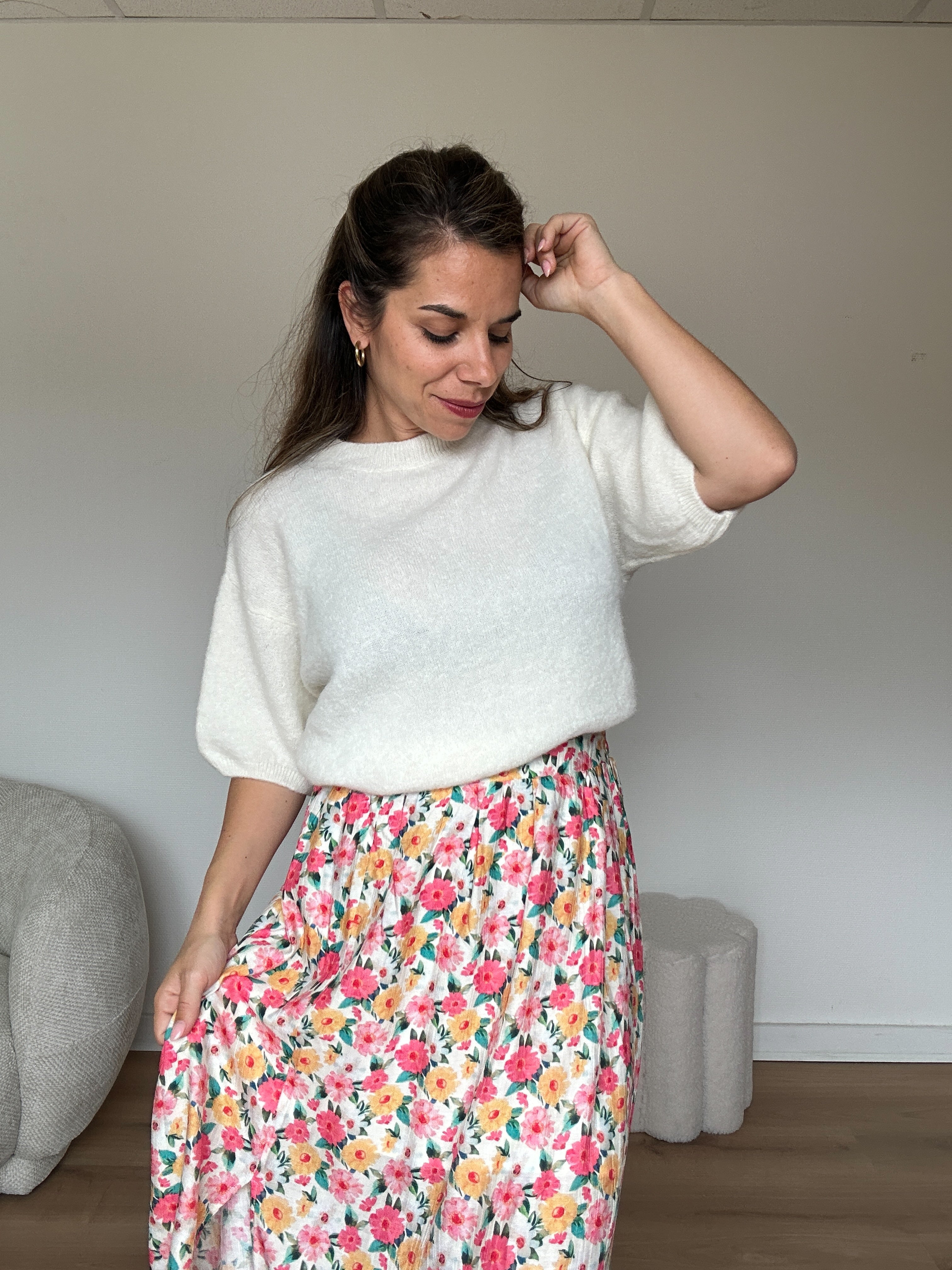 Naomi Long Floral Skirt