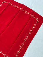 Céline Scarf – Red Chain Patterns