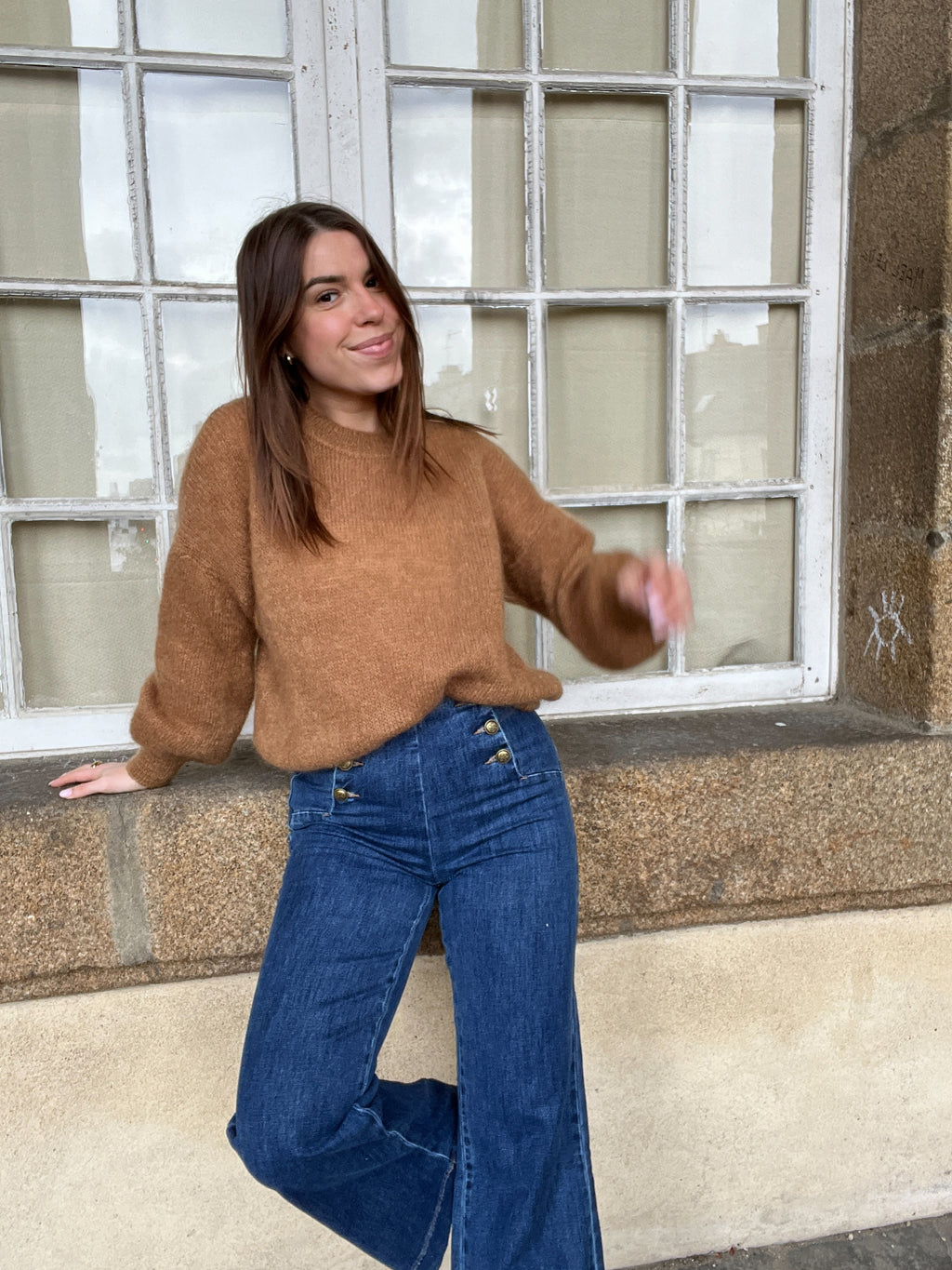 Gaia Camel Mohair And Wool Knit