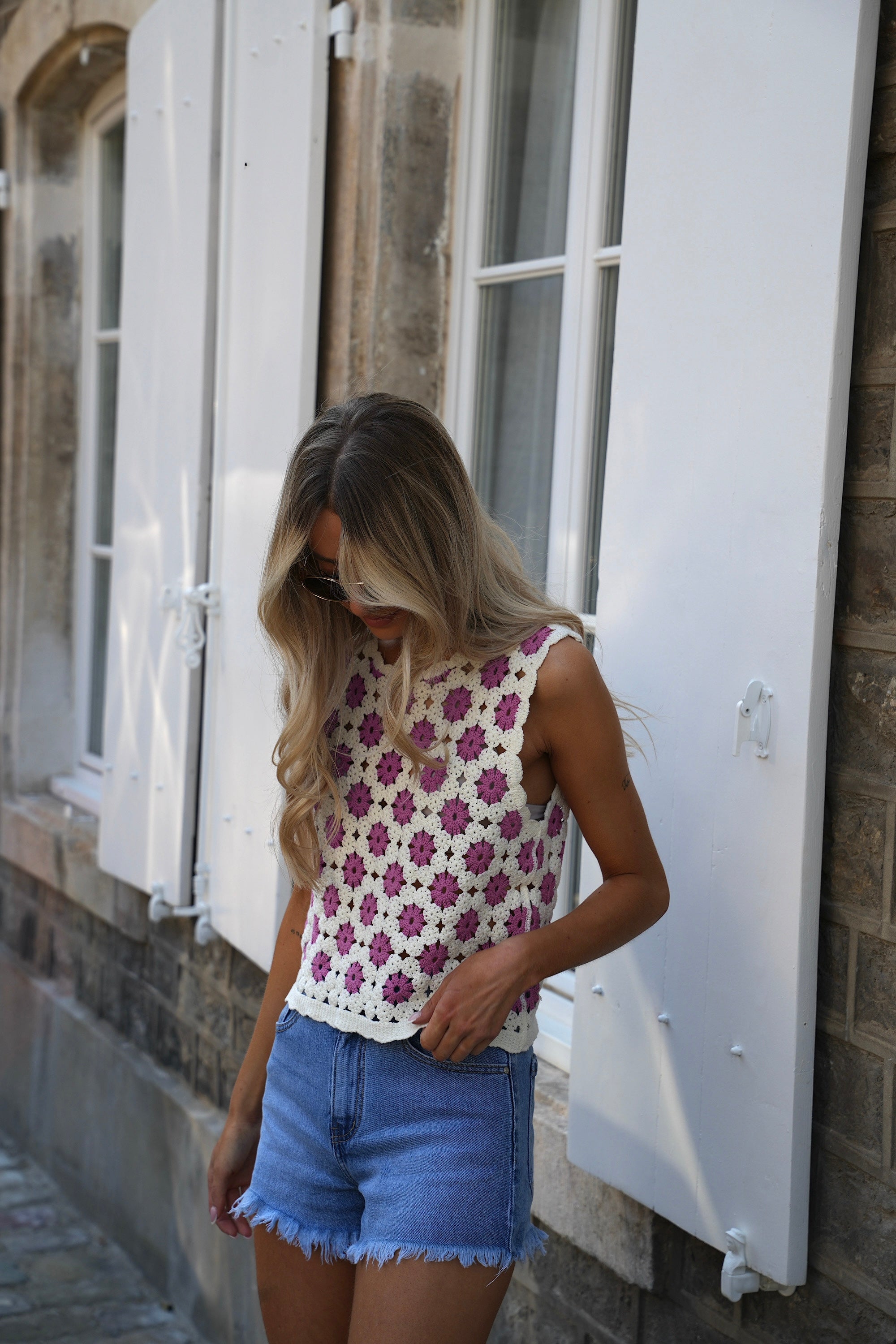 Top Crochet Emery - Rose