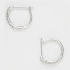 "Sparkling Hoop" Earrings - White Gold