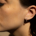 "Sparkling Hoop" Earrings - White Gold