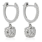 Pendientes "Quadra" D0.30/72 - Oro blanco 375/1000