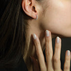 Pendientes "Euphorie" D0.30/18 - Oro blanco 375/1000
