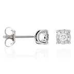 Boucles D'Oreilles "Brillant Luciana 0,25" Diamants: 0,14Ct/2 & 0,11/18