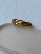 Lanvin Vintage Bracelet - Gold Bangle and Rhinestones