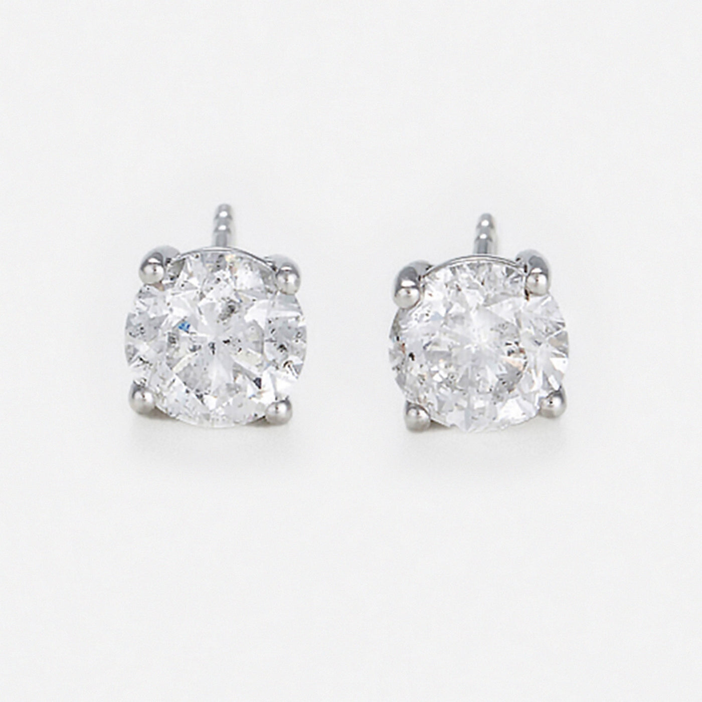 Pendientes “Puces 2Ct” – Oro blanco 750/1000