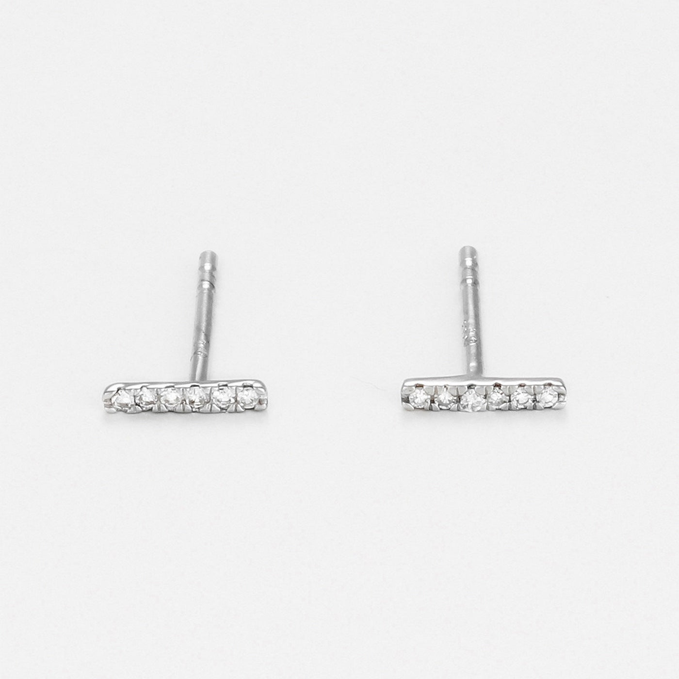 "Precious Barrette" Earrings D0.03/12 - 375/1000 White Gold