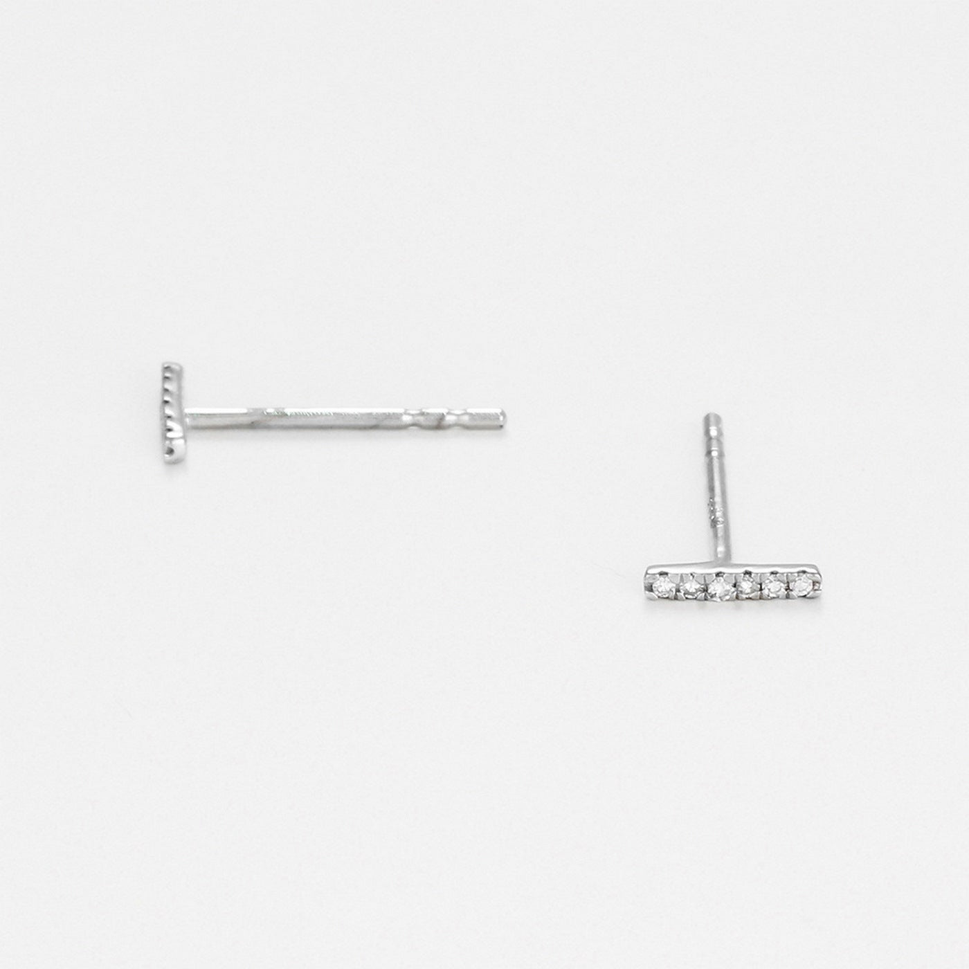 "Precious Barrette" Earrings D0.03/12 - 375/1000 White Gold