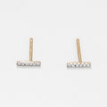 "Precious Barrette" Earrings with 0.03/12 Diamonds - Yellow Gold
