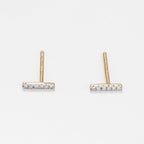 "Precious Barrette" Earrings with 0.03/12 Diamonds - Yellow Gold