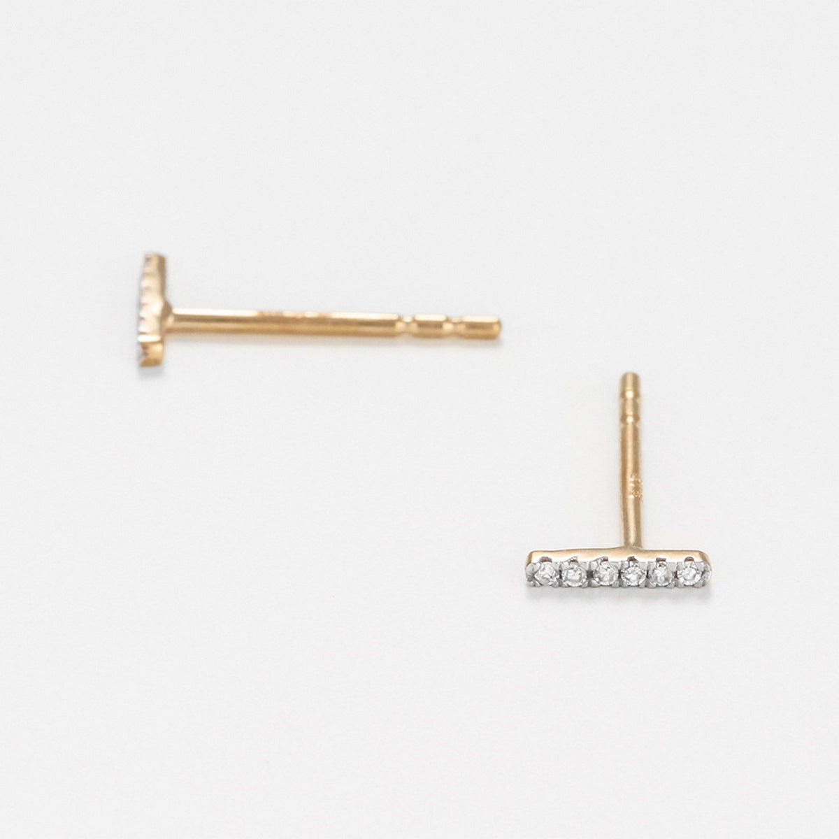 "Precious Barrette" Earrings with 0.03/12 Diamonds - Yellow Gold