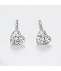 "Diamond Hearts" Earrings - 0.07Ct/20 Diamonds - White Gold