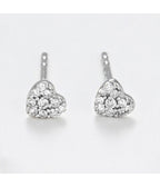 "Diamond Hearts" Earrings - 0.07Ct/20 Diamonds - White Gold