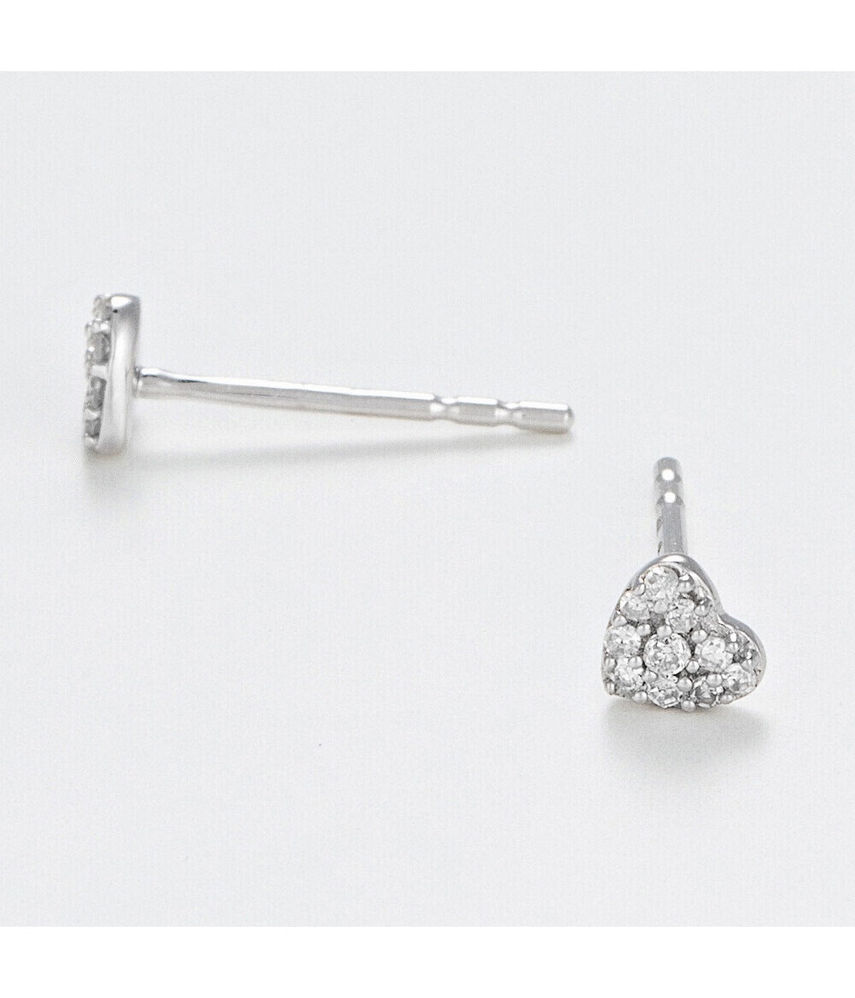 "Diamond Hearts" Earrings - 0.07Ct/20 Diamonds - White Gold