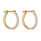 "Sublime Hoop Earrings" D0.10Ct/26 - 375/1000 Yellow Gold