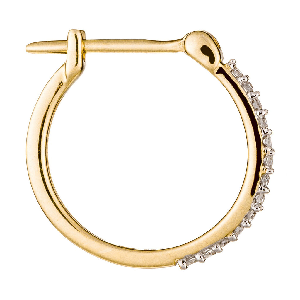"Sublime Hoop Earrings" D0.10Ct/26 - 375/1000 Yellow Gold