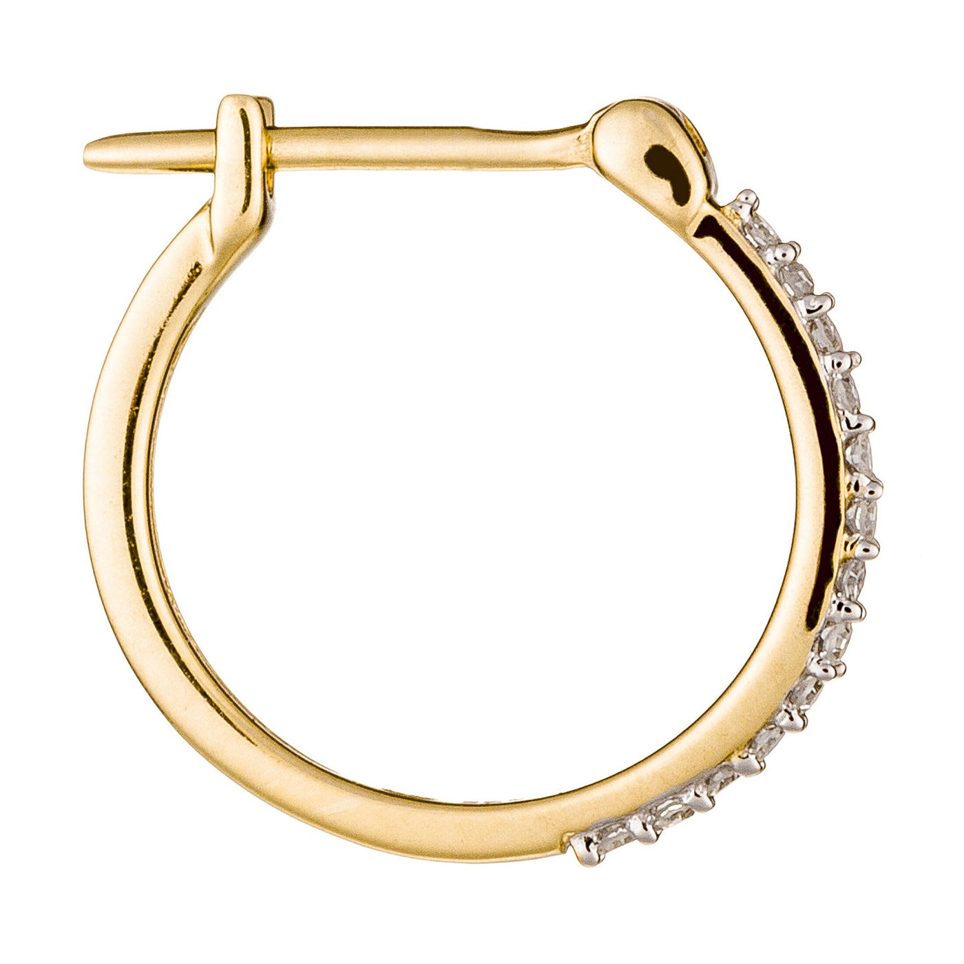 "Sublime Hoop Earrings" D0.10Ct/26 - 375/1000 Yellow Gold