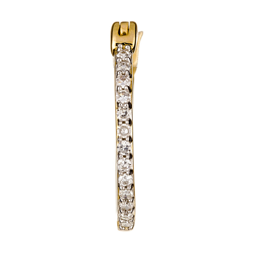 "Sublime Hoop Earrings" D0.10Ct/26 - 375/1000 Yellow Gold