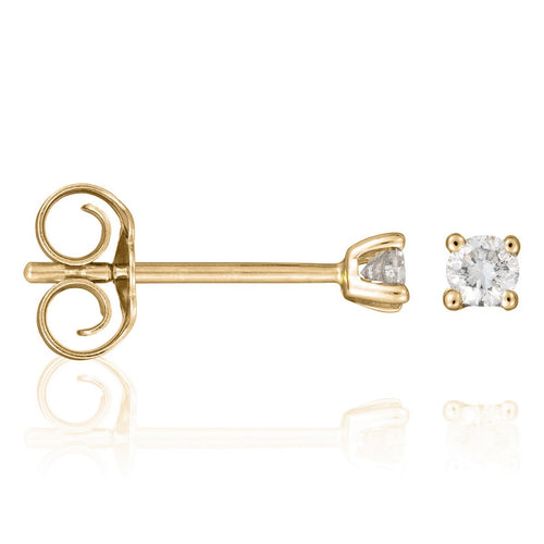 Pendientes “Ma Puce 0.10Ct” – Oro amarillo