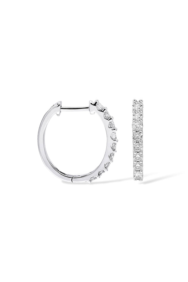 "Shining Light" Earrings, 0.50/18 D - 375/1000 White Gold