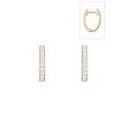 "Pure Seduction" Earrings, Diamonds 0.20/20 - 375/1000 Yellow Gold