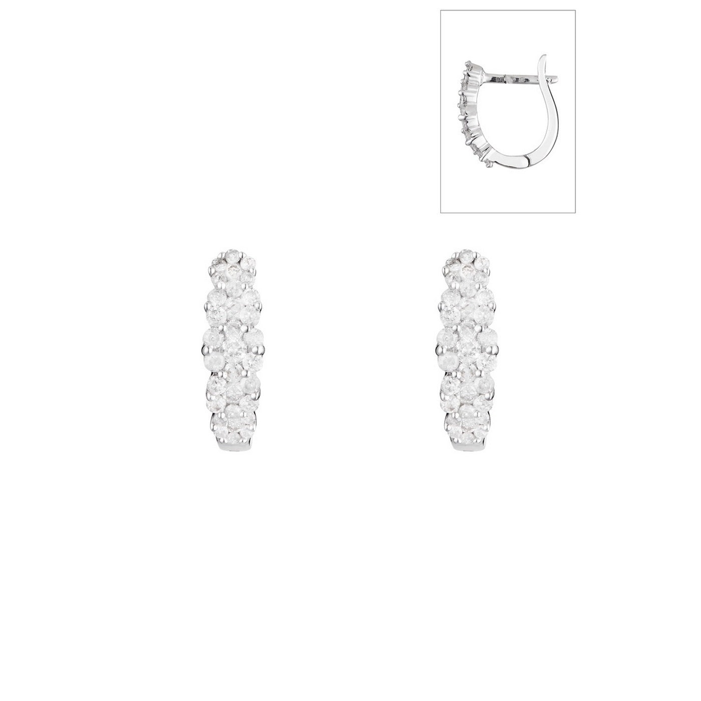 Boucles D'Oreilles "Merveilles De Lumières" Diamants 0,50/62 - Or Blanc 375/1000