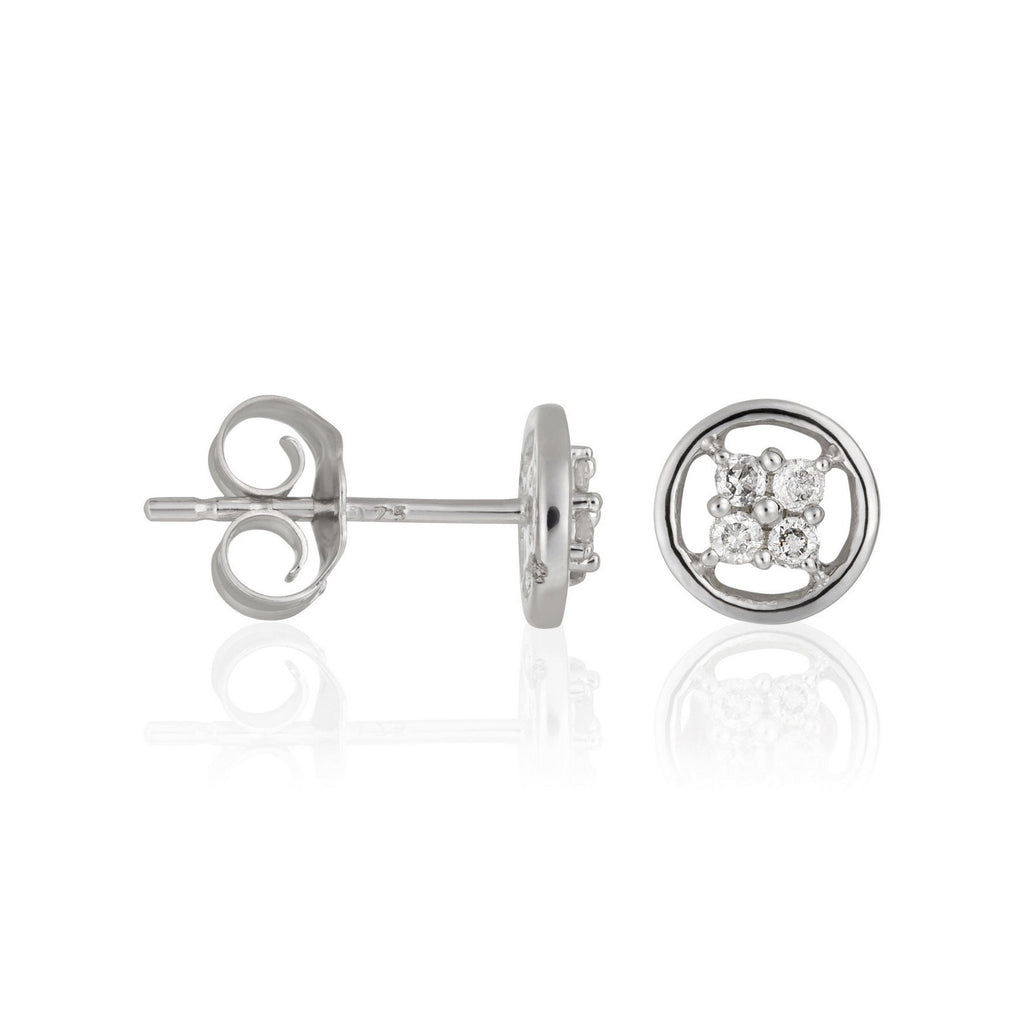 Pendientes “Dulce Sueño” Diamantes 0.12/8 – Oro Blanco 375/1000