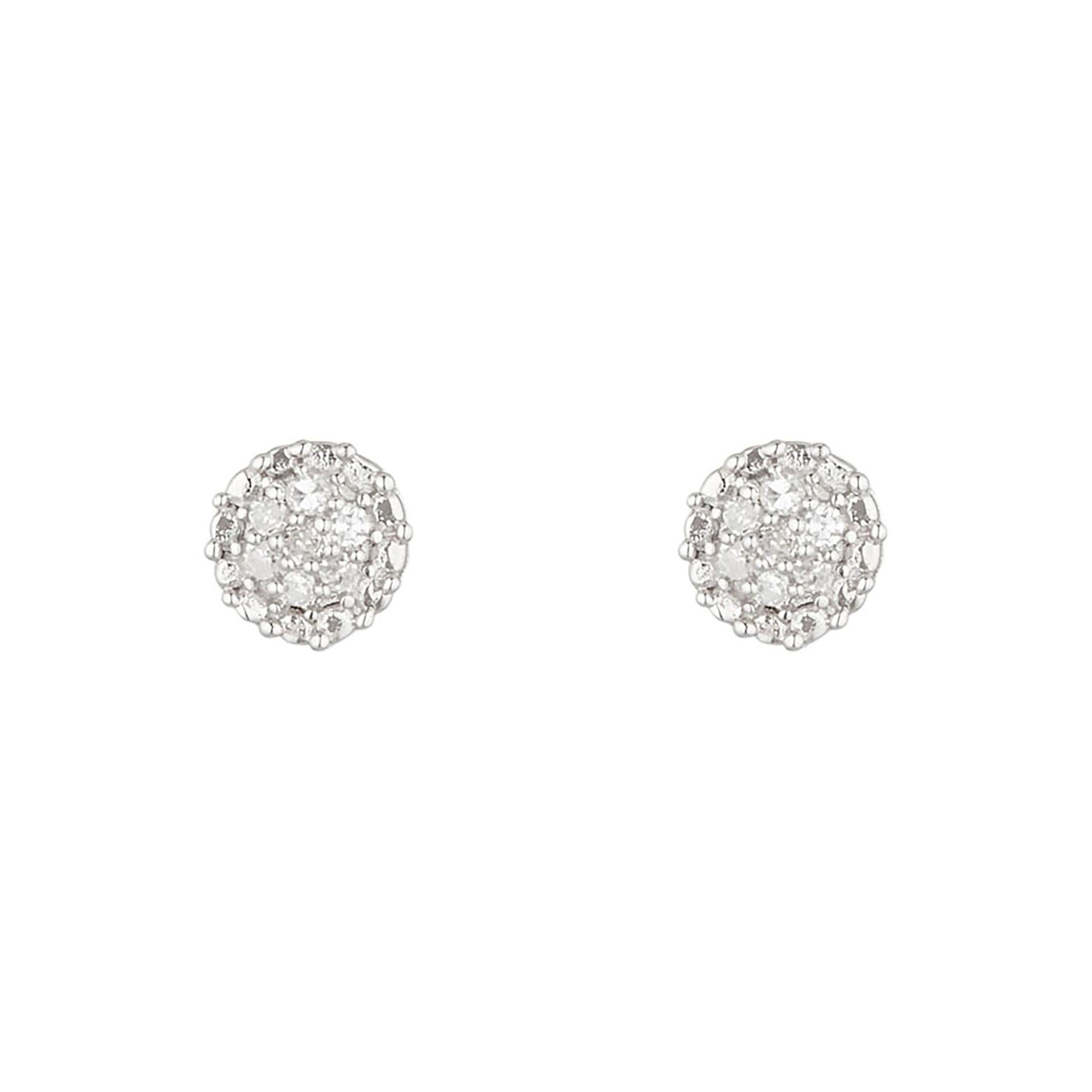 Aretes de diamantes “Round Stud” 0.02/14